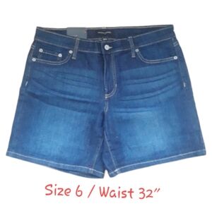 Banana Republic Women's Low Rise Denim Shorts - Size 6 Waist 32 Dark Wash Shorts